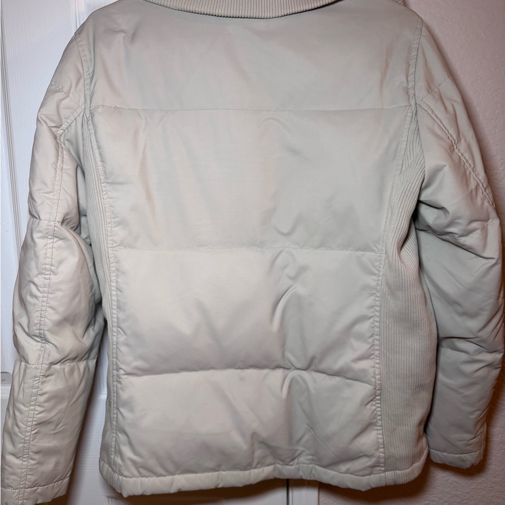 GAP Women's Light Beige Puffer Coat - Picture 2 of 5